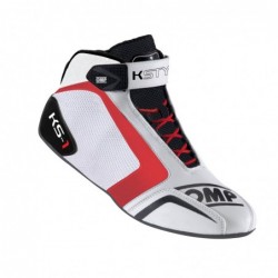 KS-1 BOOTS WHITE/BLACK/RED...